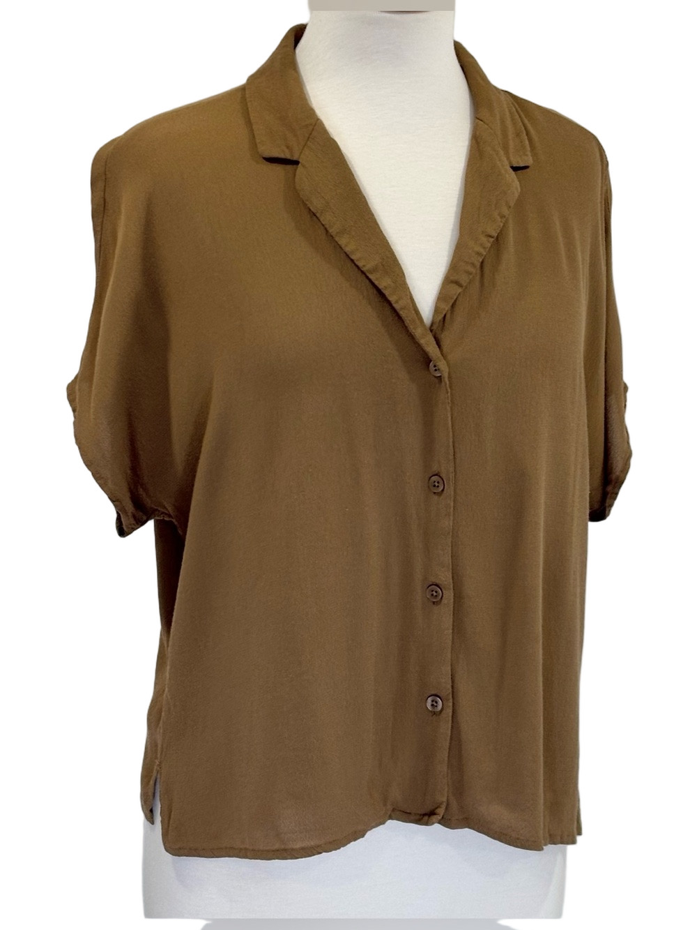 Frank and Oak brown shirt